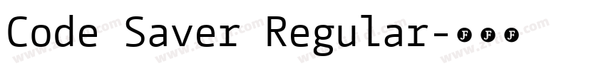 Code Saver Regular字体转换